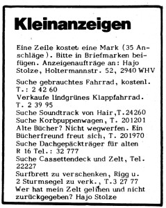 Kleinanzeigen