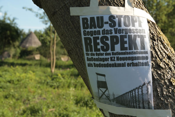 Flugblatt Außenlager Neuengamme als Bodendenkmal erhalten