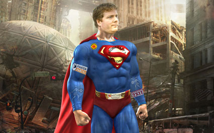 Rainer Büscher als Superman